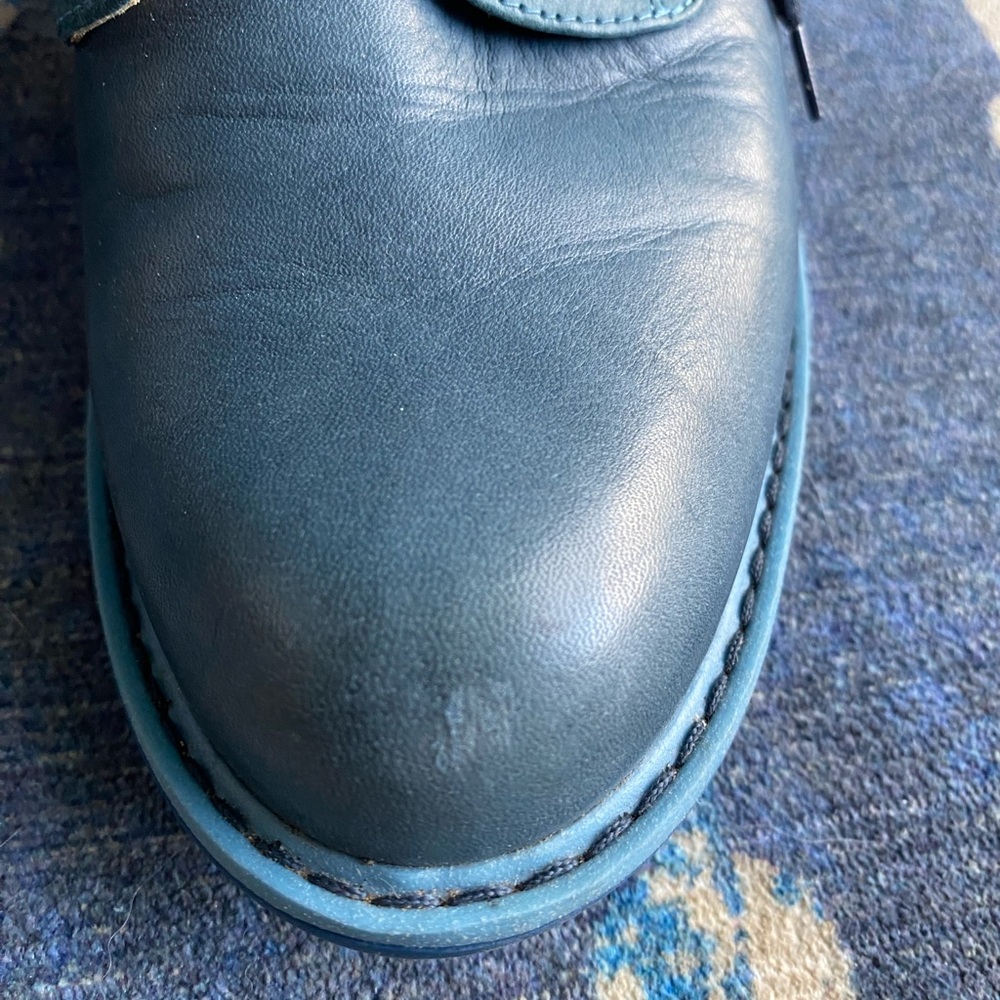 John Fluevog Blue Leather Lace Up Boots - Picture 2 of 4